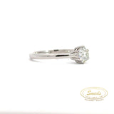 14 kt. ring med diamant 0,19ct tw/si - 40-22579