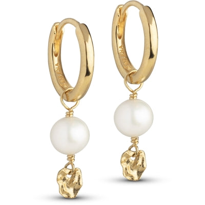 Enamel - Forgyldt sølv Cara hoops - Model: E372G