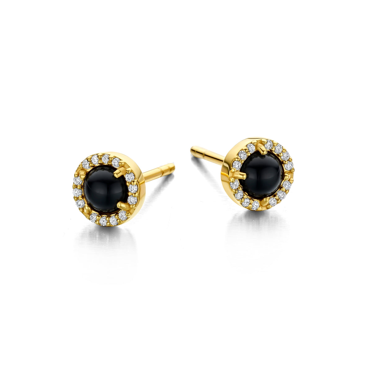 Spirit Icons Euphoria ørestikker Gp/Cz Black i forgyldt sølv