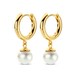 SPIRIT ICONS - Figaro hoop pearl i forgyldt sølv - Model: 42202