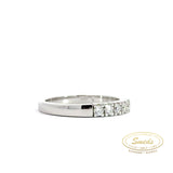 14KT. Alliancering hvidguld med 5 x 0,05ct tw/si brillanter - Model: 40-22614