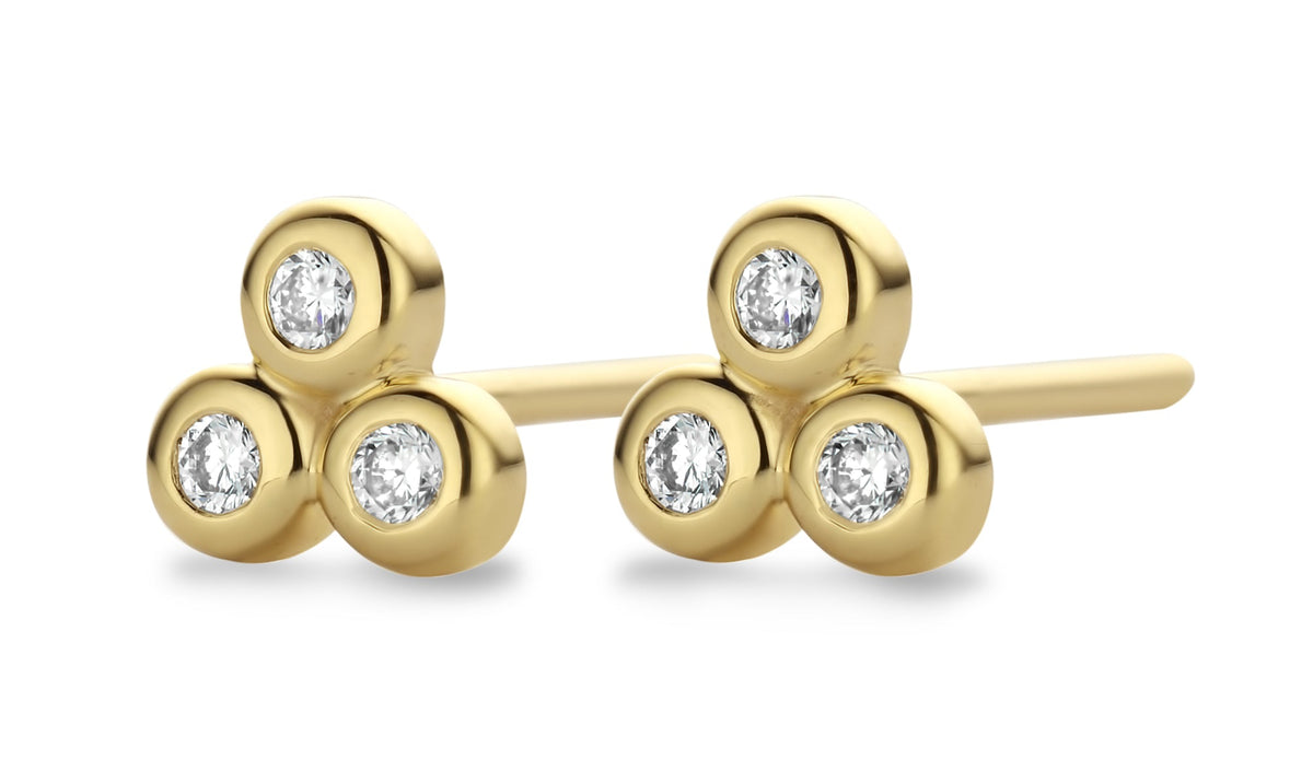 Spirit Icons Triangle øreringe i 14 kt. guld