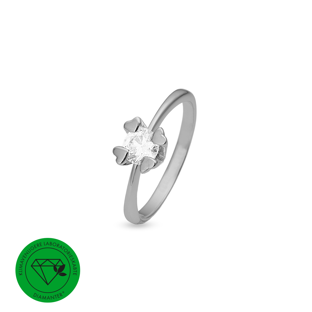Mary ring 14 kt hvidguld med 1,00 ct labgrown diamant W/VS - Model: 446477100