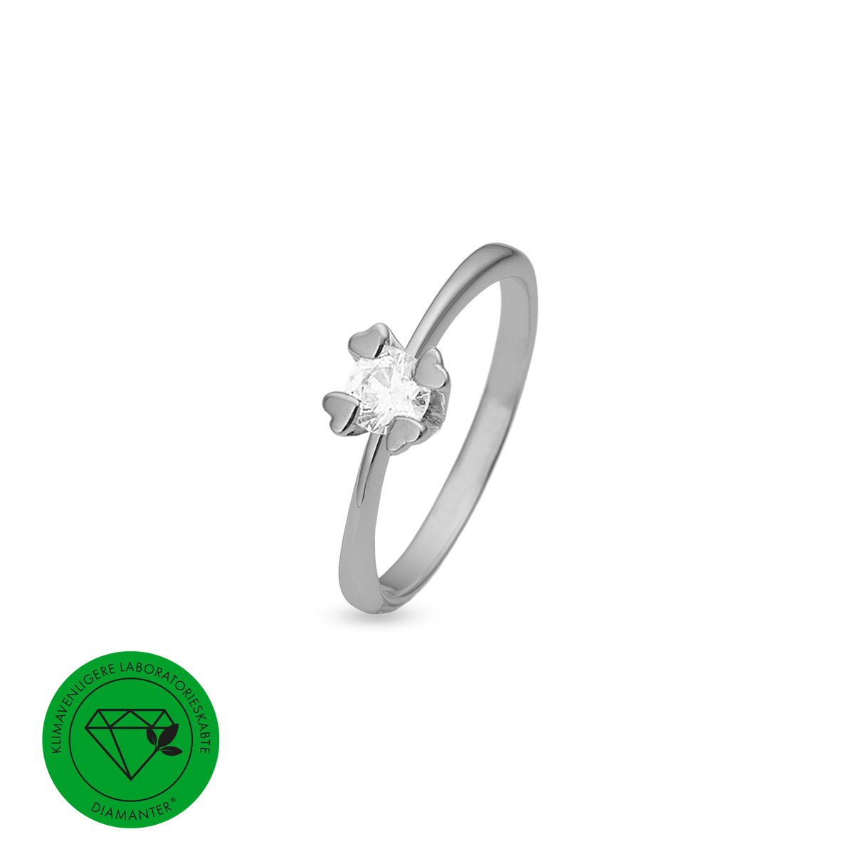 Mary ring 14 kt hvidguld med 0,50 ct labgrown diamant W/VS - Model: 44647750