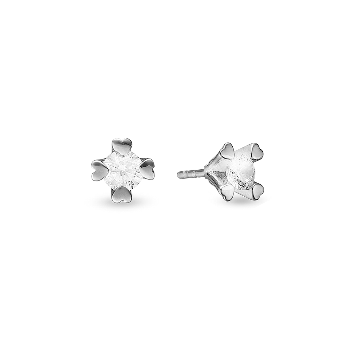 Mary ørestikker 14 kt hvidguld med 2x1,00 ct labgrown diamant W/VS - Model: 449477100