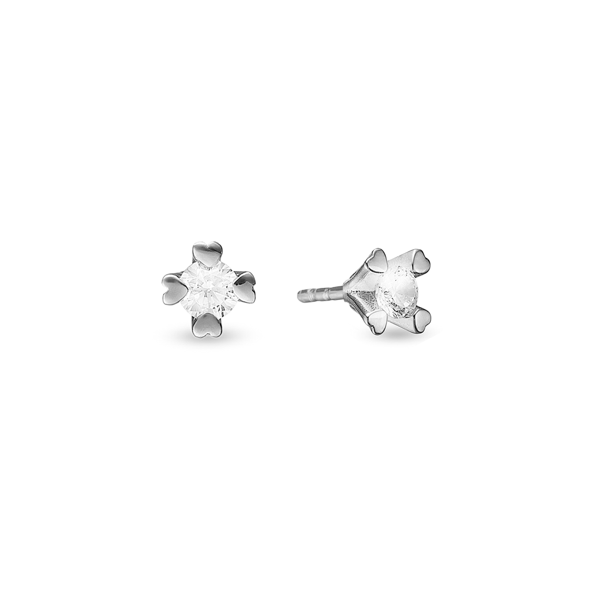 Mary ørestikker 14 kt hvidguld med 2x0,50 ct labgrown diamant W/VS - Model: 44947750