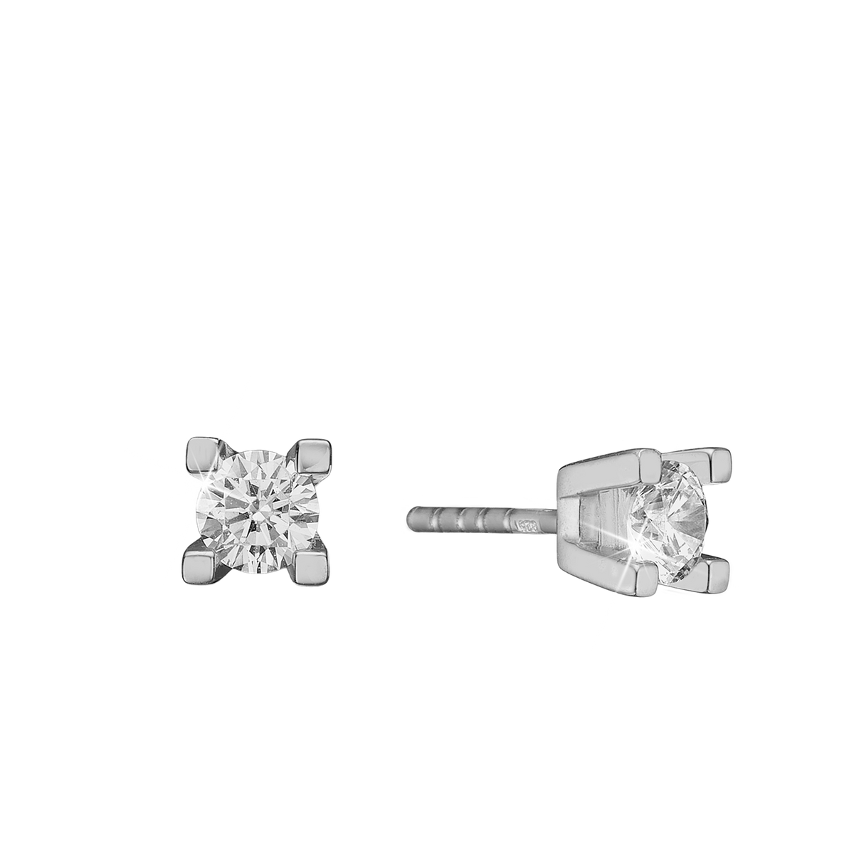 Aagaard Eternity Ørestikker 14 Karat Hvidguld Med 2x0,50ct W/SI Diamant