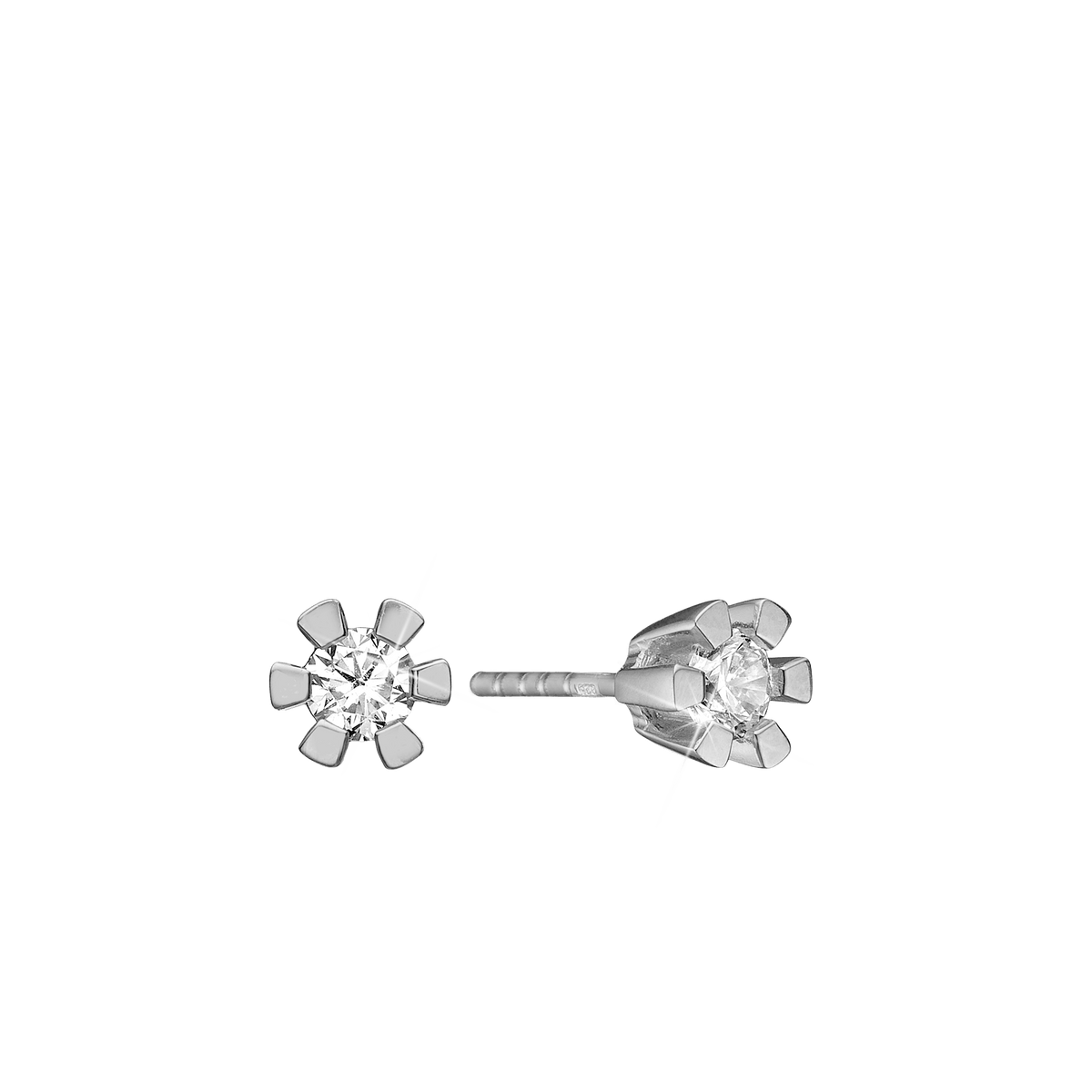 Aagaard Eternity Ørestikker 14 Karat Hvidguld Med 2x0,40ct W/SI Diamant