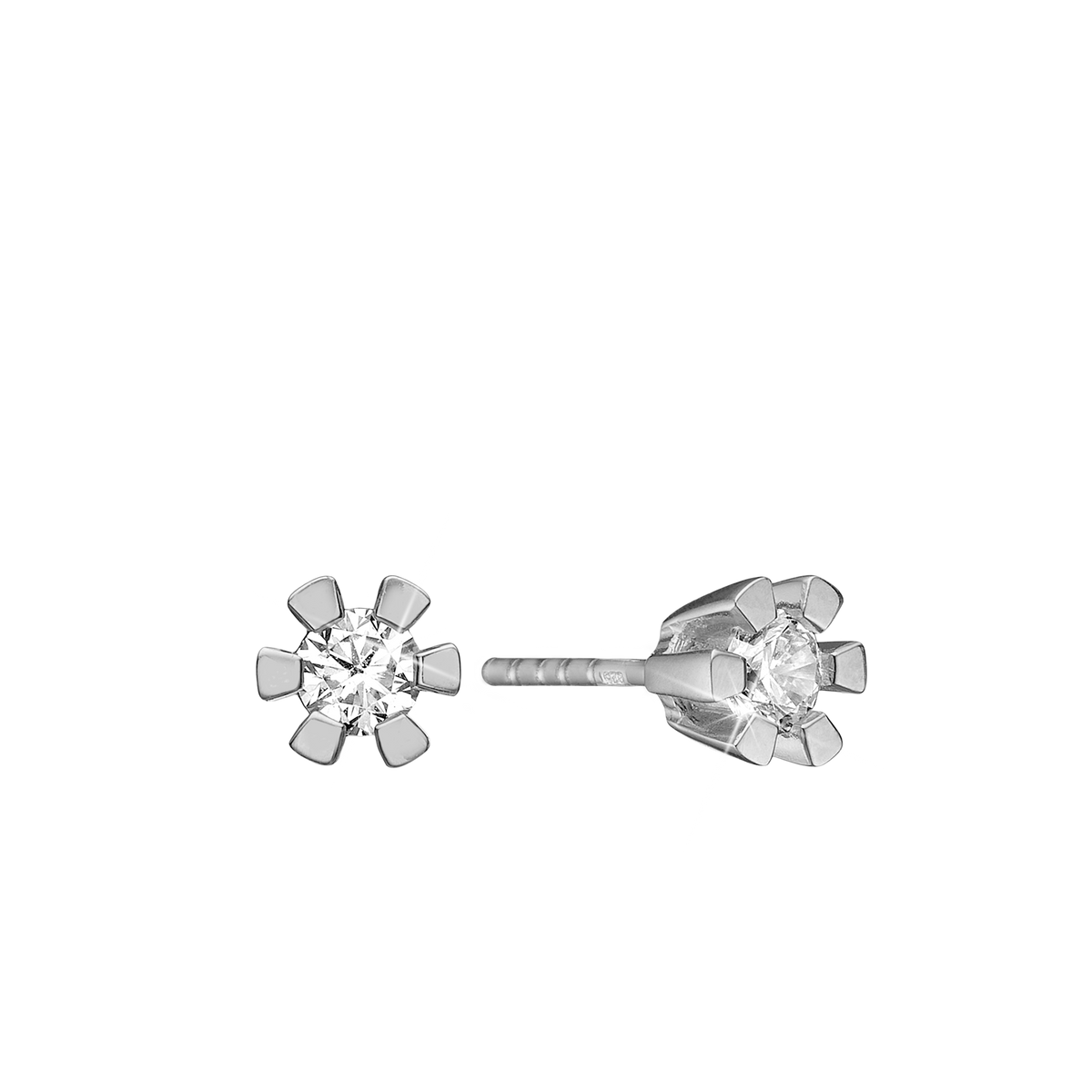 Aagaard Eternity Ørestikker 14 Karat Hvidguld Med 2x0,50ct W/SI Diamant