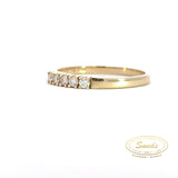 14KT. Diamant Alliancering guld 5x0,03ct - Model: 40-22566