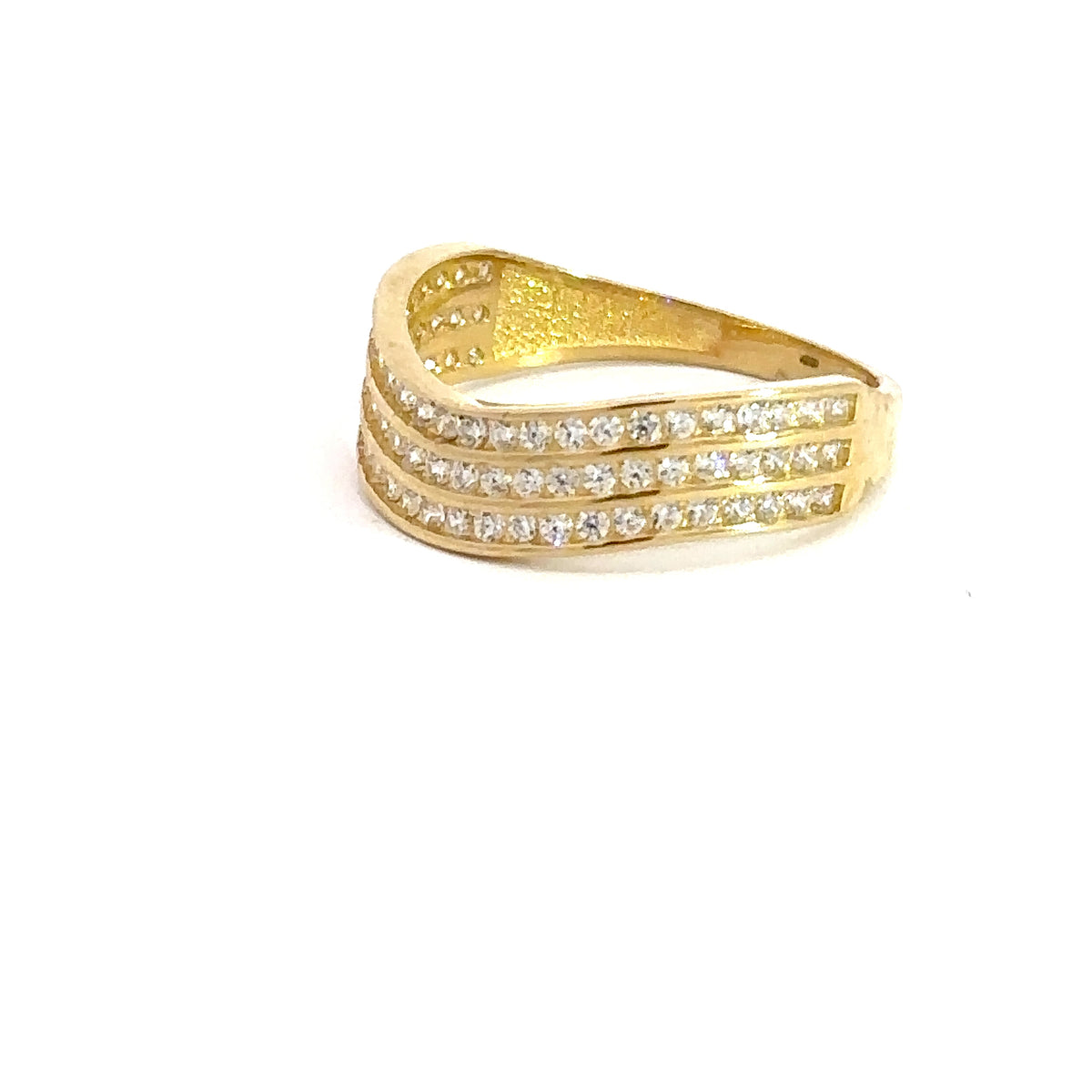 L&G - 8 kt. guldring med zirkoner - Model: 400205
