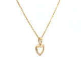 14 kt. Guld hjerte vedhæng - med 0,045ct tw/si brillant - Model: 20-22164