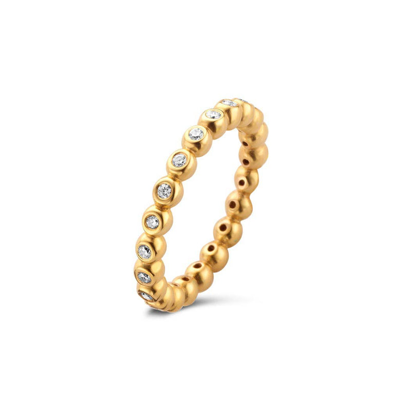 SPIRIT ICONS - ORBIT , RING I FORGYLDT SØLV MED ZIRKON - MODEL: 51022