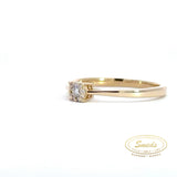 14kt Ring med diamant 0,09 ct w/si - Model: 40-22604