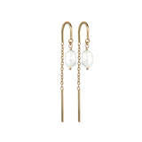Jeberg Jewellery - Forgyldt - BAROQUE Pearl ørekæde - Model: 52040
