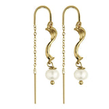 Jeberg Jewellery - Forgyldt - Seaside Stories Pearl ørekæde - Model: 52750