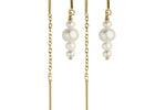 Jeberg Jewellery - Forgyldt - CORDELIA Pearls on a row ørekæde - Model: 52795