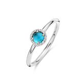 Spirit Icons - Euphoria, ring i sølv med blå agat og hvide zirkoner - Model: 53581