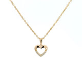 14 kt. Guld hjerte vedhæng - med 0,045ct tw/si brillant - Model: 20-22164