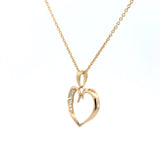 14KT. Diamant Hjerte Vedhæng, 0,073ct TW/SI - Model: 20-22151