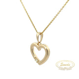 14 kt. Guld hjerte vedhæng med 0,03 ct. tw/si brillant - Model: 20-22123