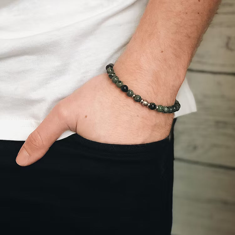 By Billgren - Herre stenarmbånd i grønne sten (Benedict) - Modelnr.: 8213