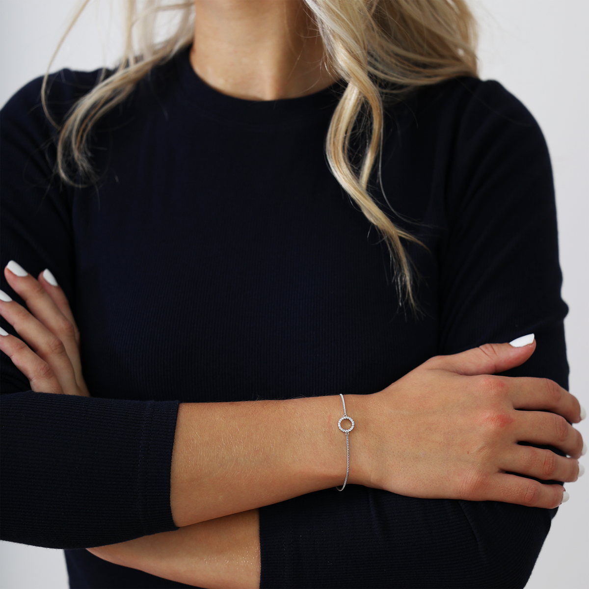 Christina Sparkly Circle armbånd i sølv – model 601-S06 – billede 3
