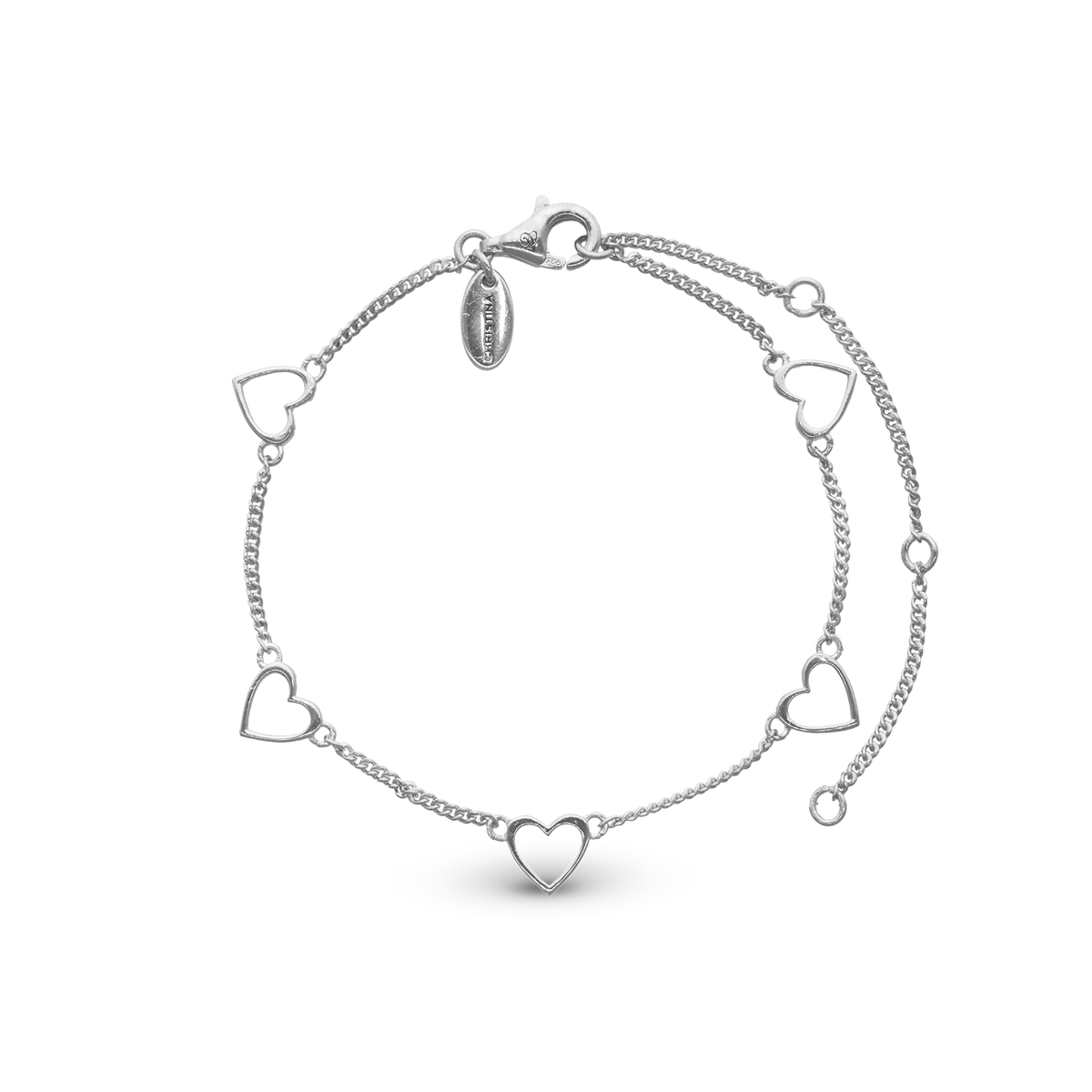 Christina Dangling Love armbånd i sølv – model 601-S58