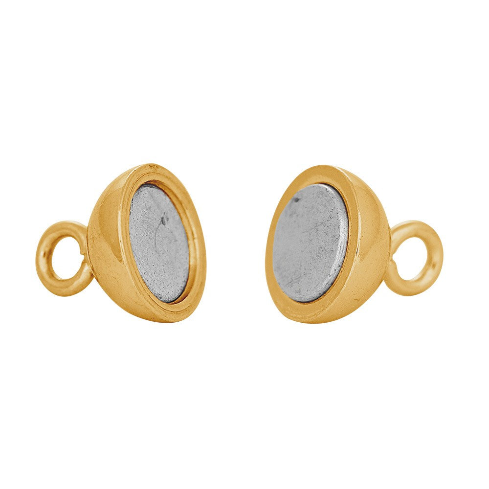 Siersbøl Forg. Sølv magnet perlelås 8mm blank