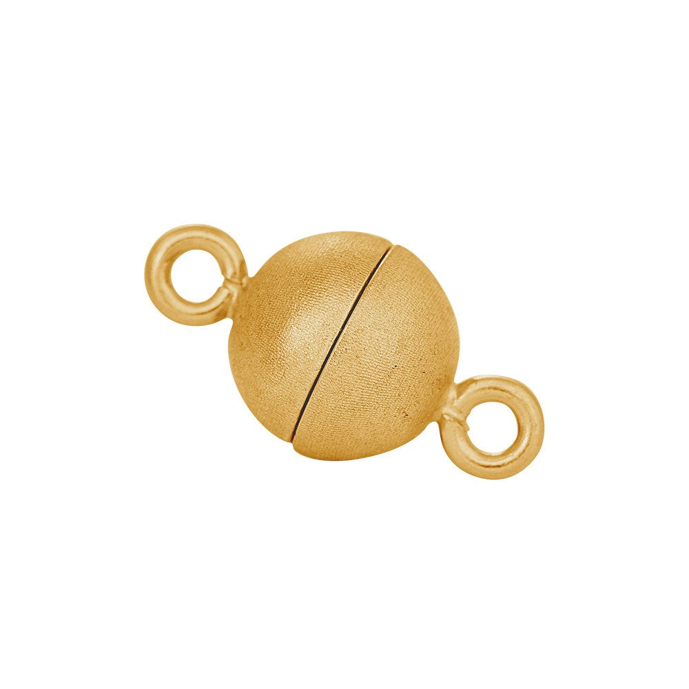 Siersbøl Forg. Sølv magnet perlelås 10mm mat