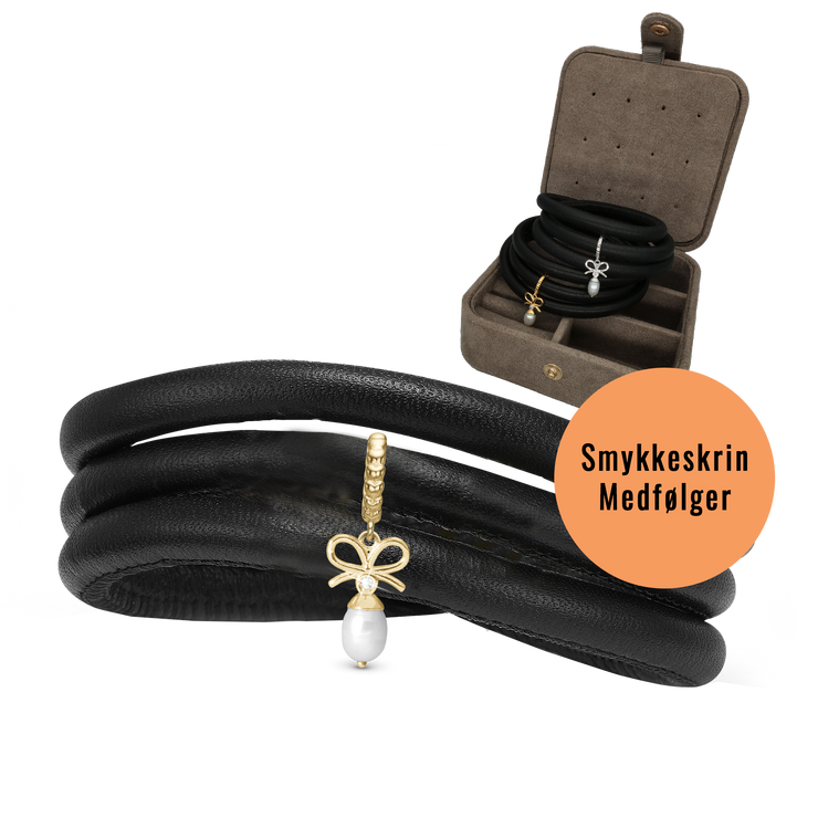Christina Celebrate Classic læder kampagne armbånd i forgyldt sølv – model 605-CELEBRATE-G