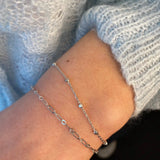 Scrouples - Armbånd sølv rhod. m facet kugler - Model: 609332