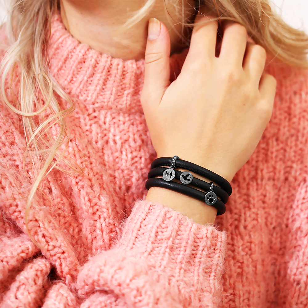 Christina My Pet charm i sort sølv – model 610-B81 – billede 2