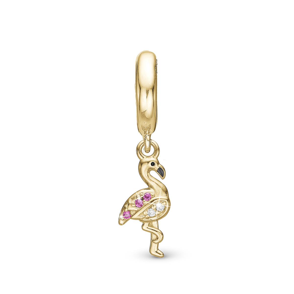 Christina Flamingo charm i forgyldt sølv – model 610-G121