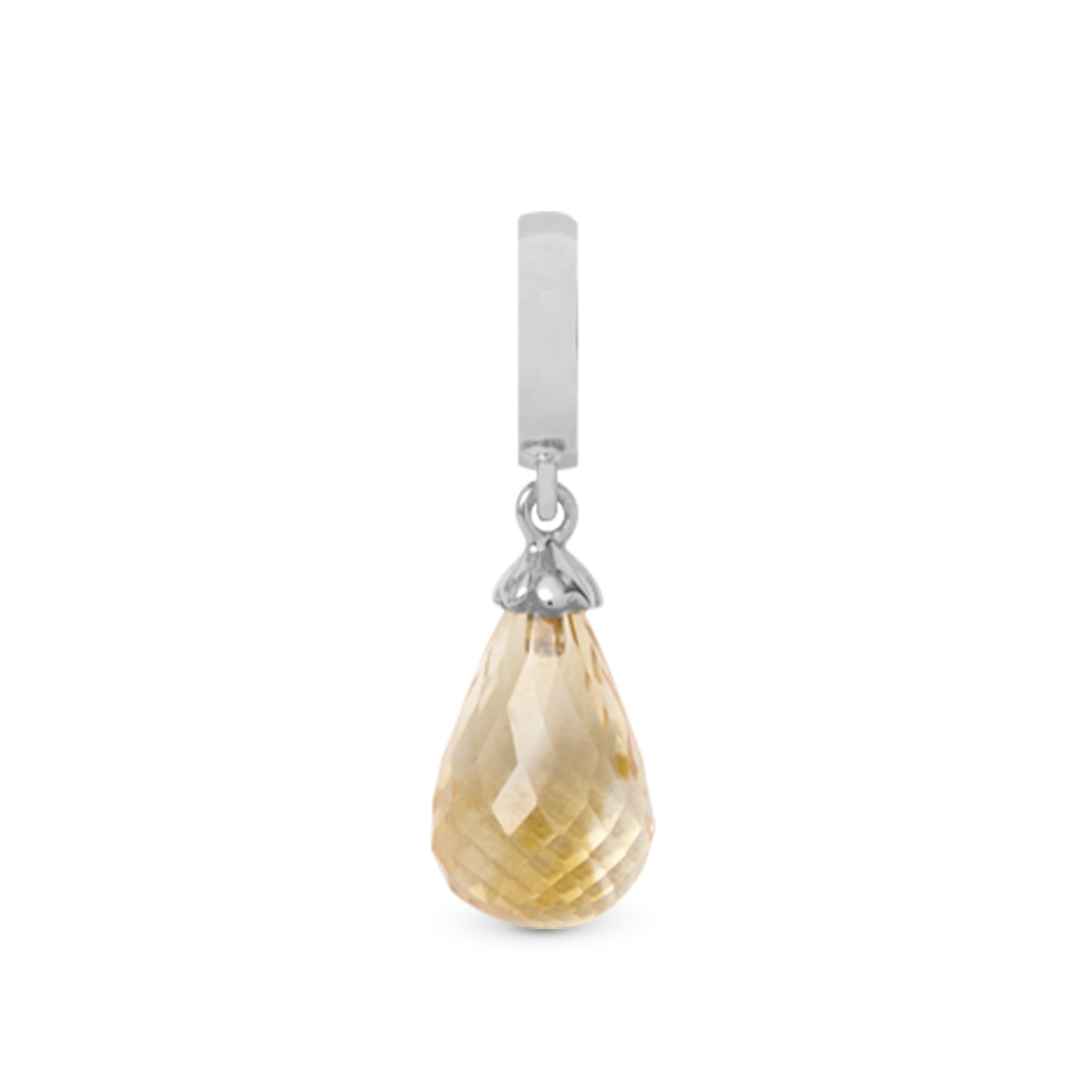 Christina Citrine Drop charm i sølv – model 610-S01CITRINE