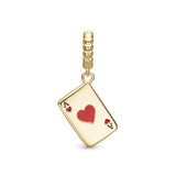 Christina Jewelry - Ace of Hearts, forgyldt charm (til sølvarmbånd) - Model: 623-G320