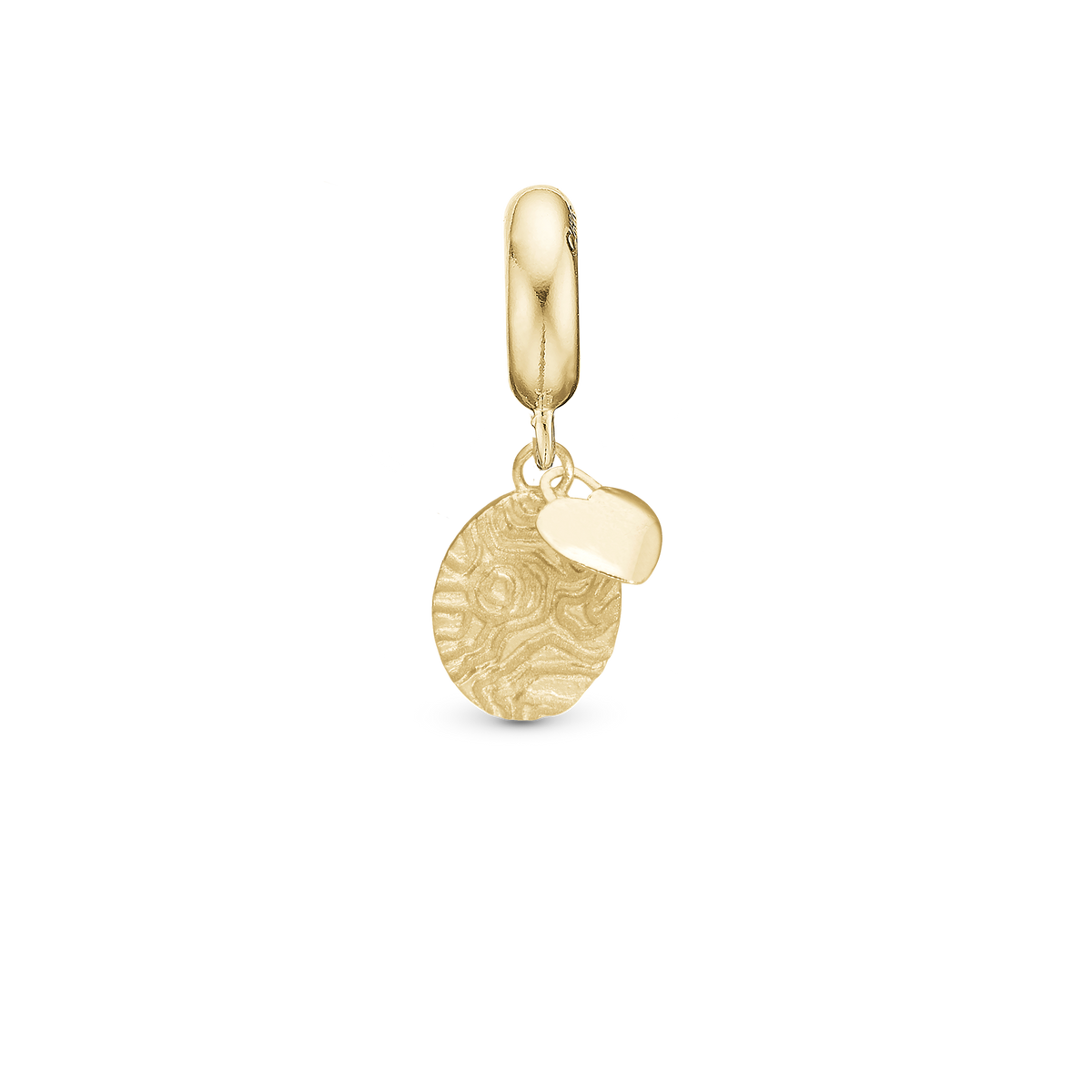 Christina Fingerprint hænger-charm 4 mm i forgyldt sølv – model 623-G370