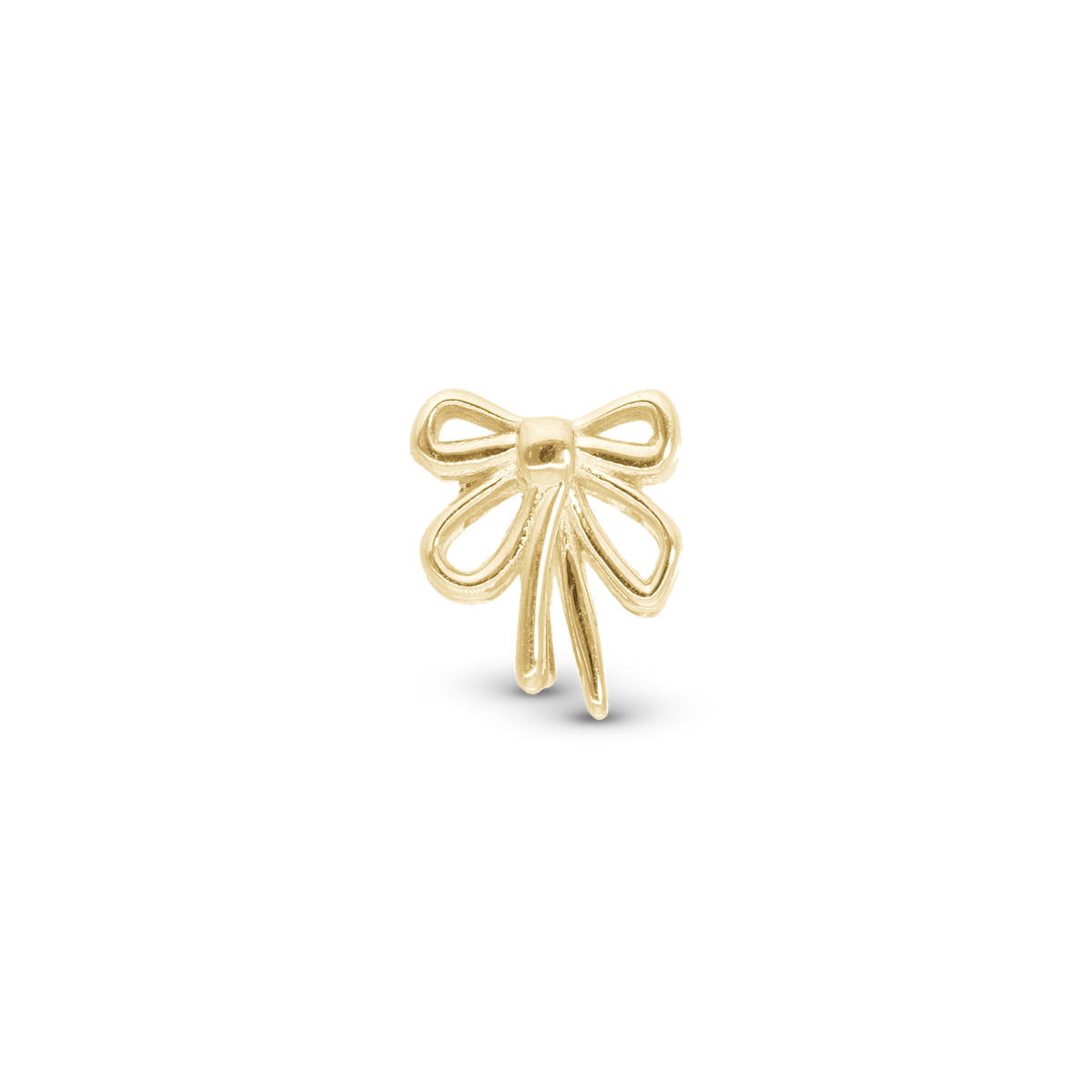 Christina Bow charm 4 mm i forgyldt sølv – model 623-G376