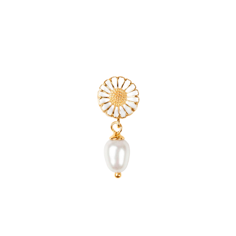 Christina Jewelry - Marguerite Pearl forgyldt charm 4 mm, forgyldt sølv - Model: 623-G396