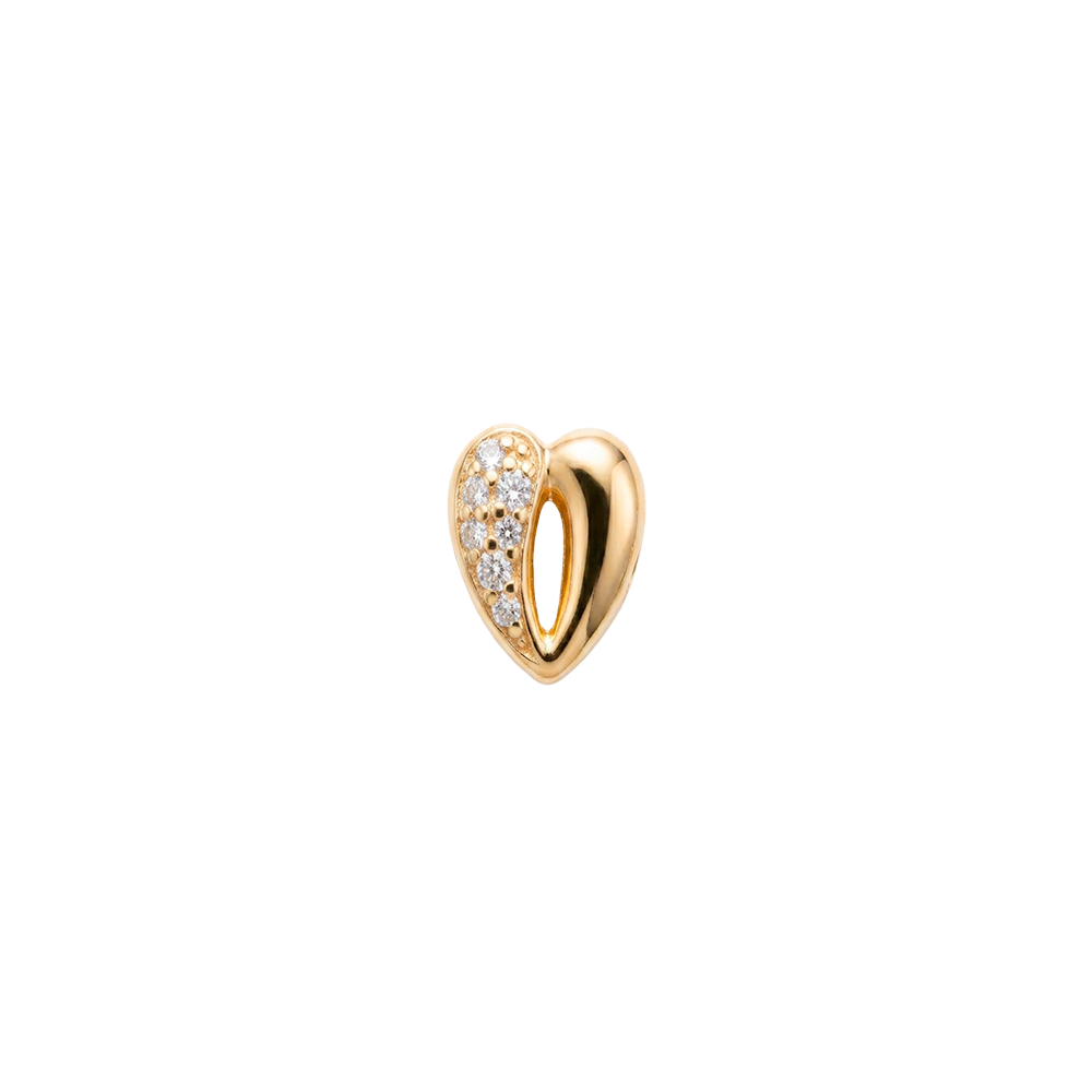 Christina Jewelry - My Heart charm 4 mm, forgyldt sølv - Model: 623-G408