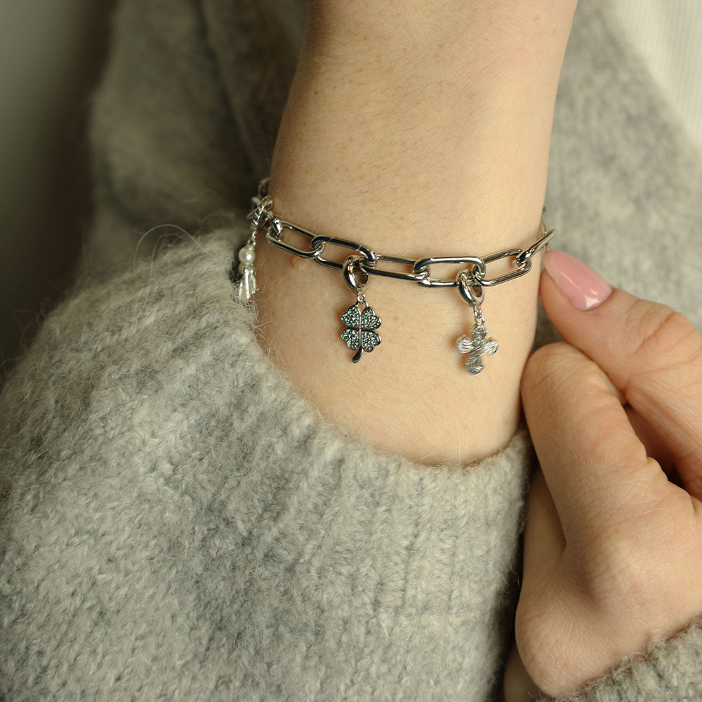 Christina Lucky Clover hænger-charm 4 mm i sølv – model 623-S323 – billede 2