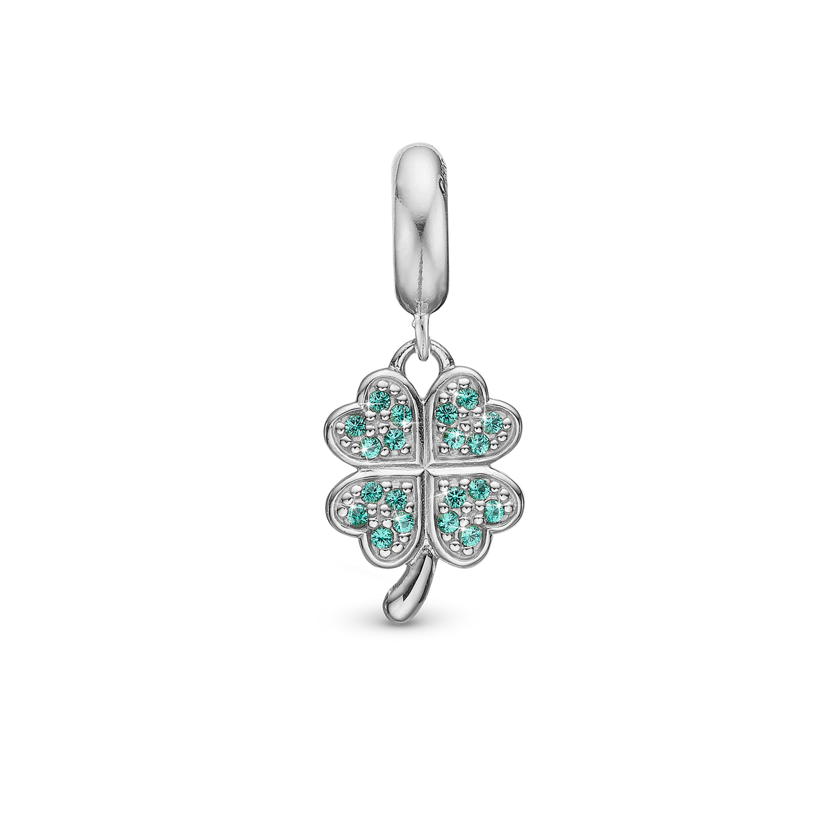 Christina Lucky Clover hænger-charm 4 mm i sølv – model 623-S323