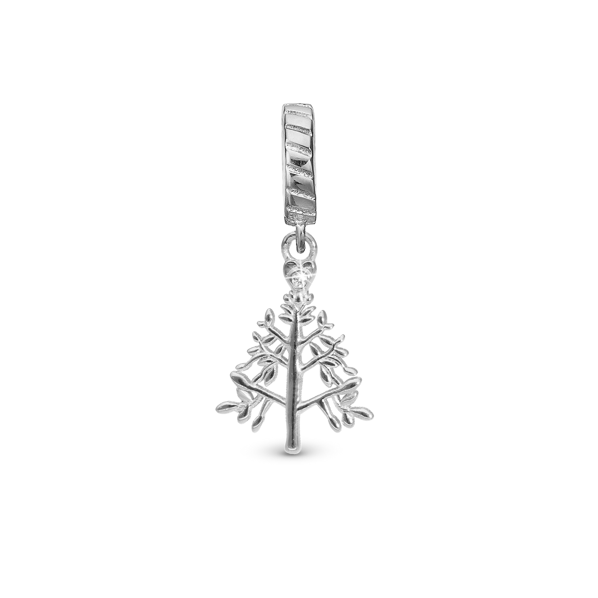 Christina Christmas 2025 Christmas Tree hænger-charm 4 mm i sølv – model 623-S386