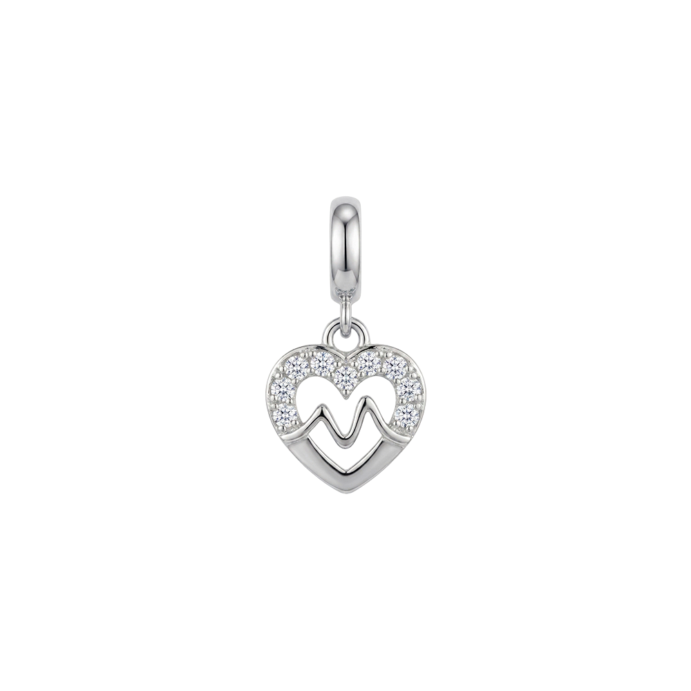 Christina Jewelry - Beating Heart charm 4 mm, sølv - Model: 623-S395