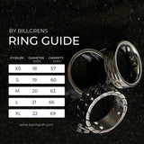 By Billgren - Herre ring, stål med kantet mønster - Model: 5610