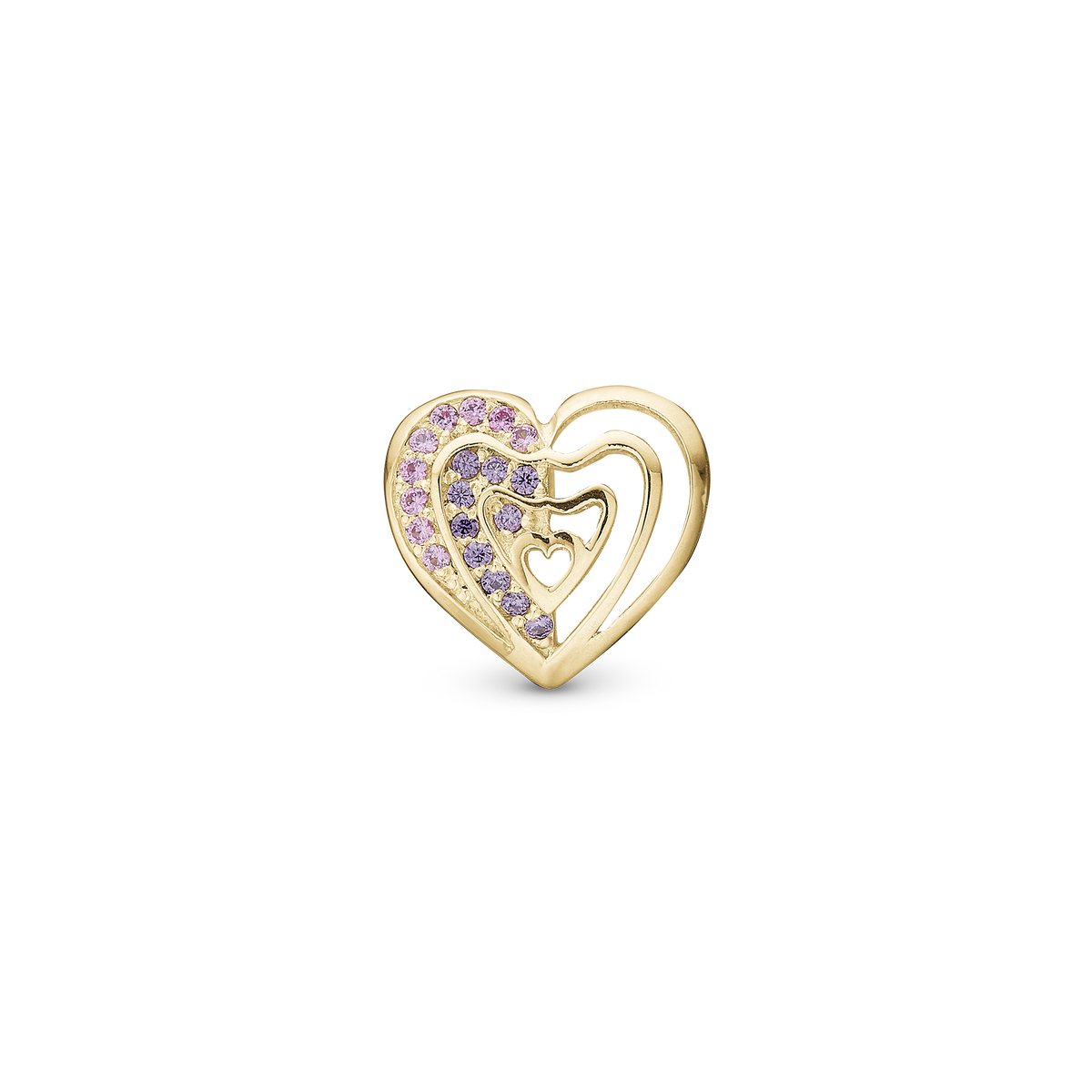 Christina Rainbow Kiss charm i forgyldt sølv – model 630-G267