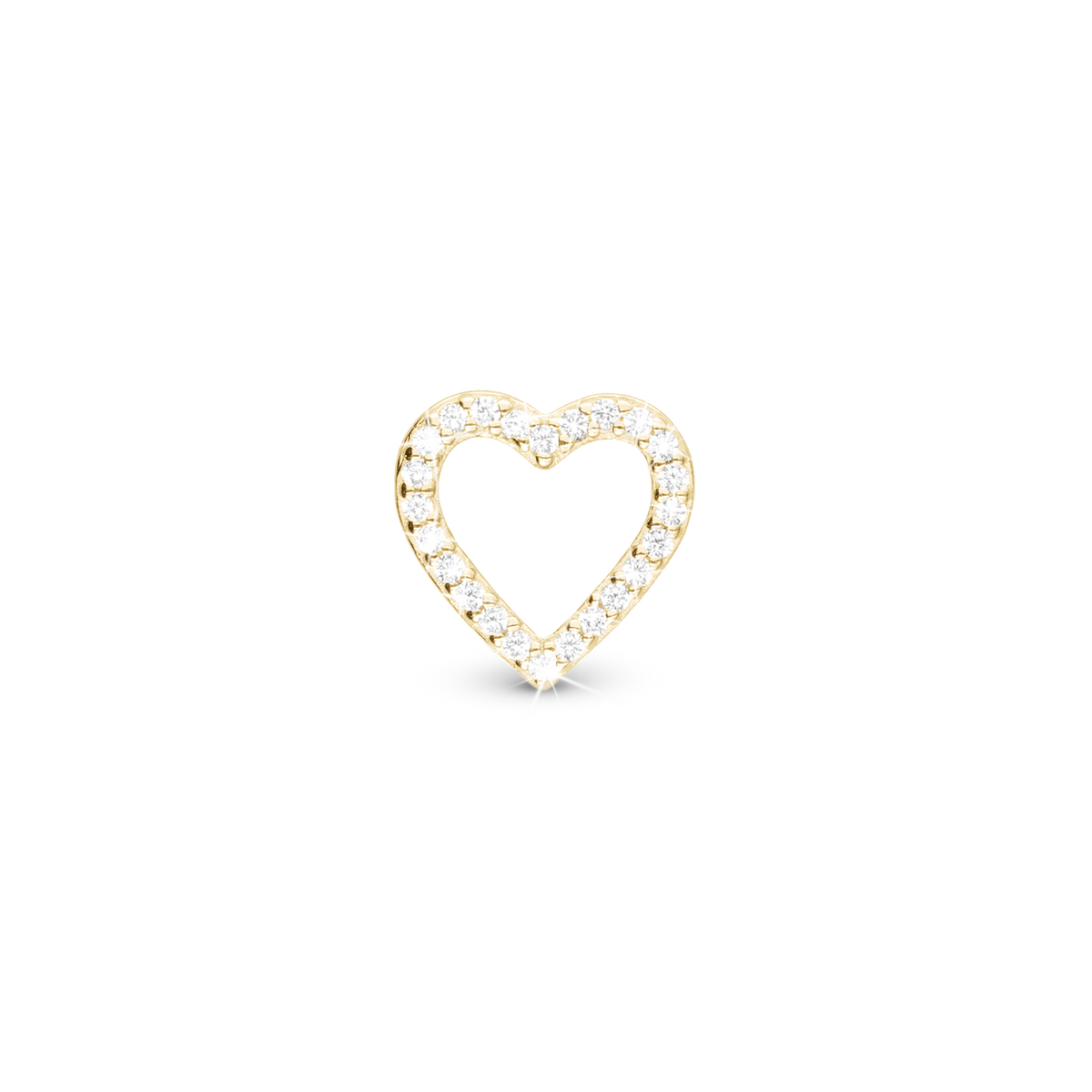 Christina Shimmery Heart charm i forgyldt sølv – model 630-G275