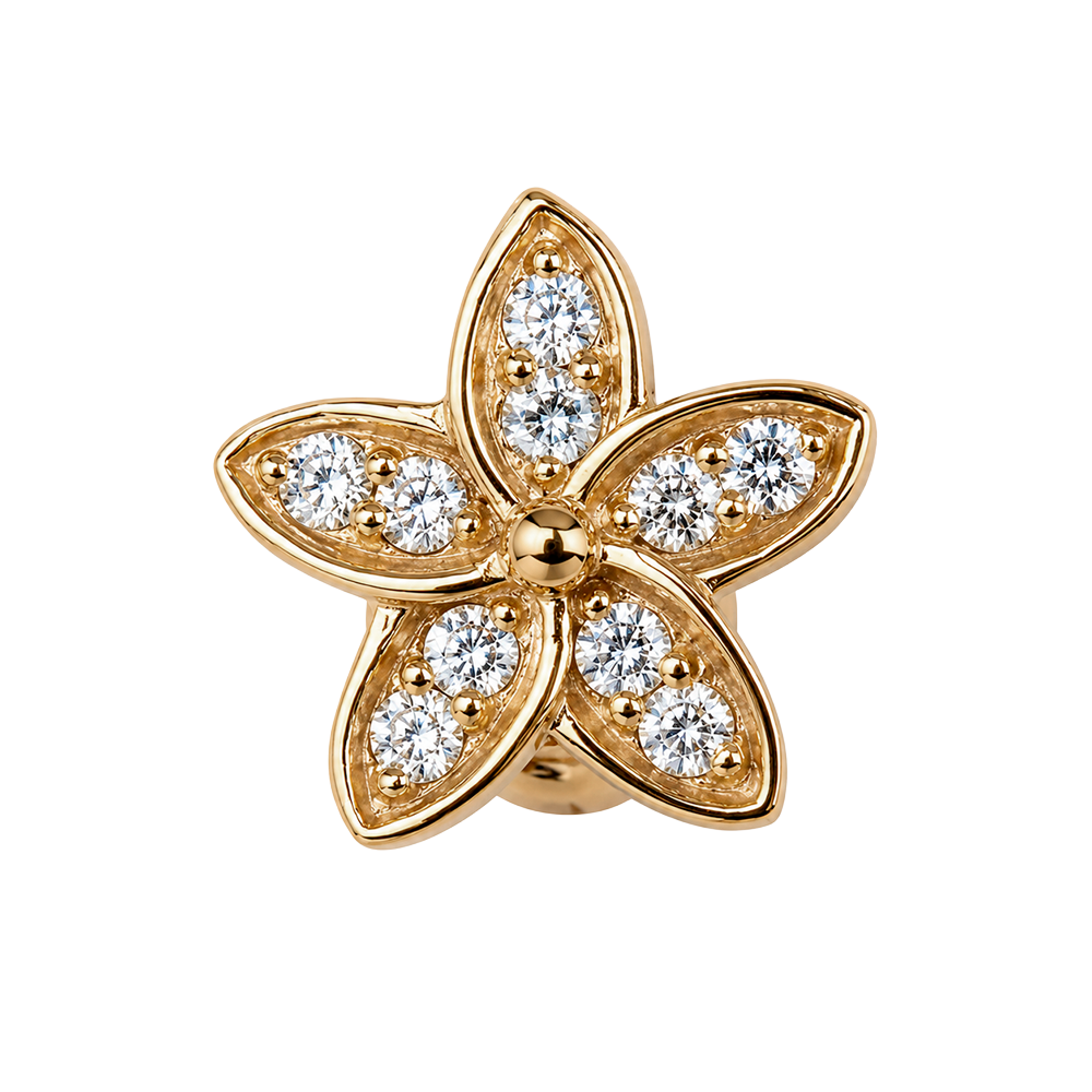 Christina Jewelry - Flower Heaven charm 6 mm, forgyldt sølv - Model: 630-G303
