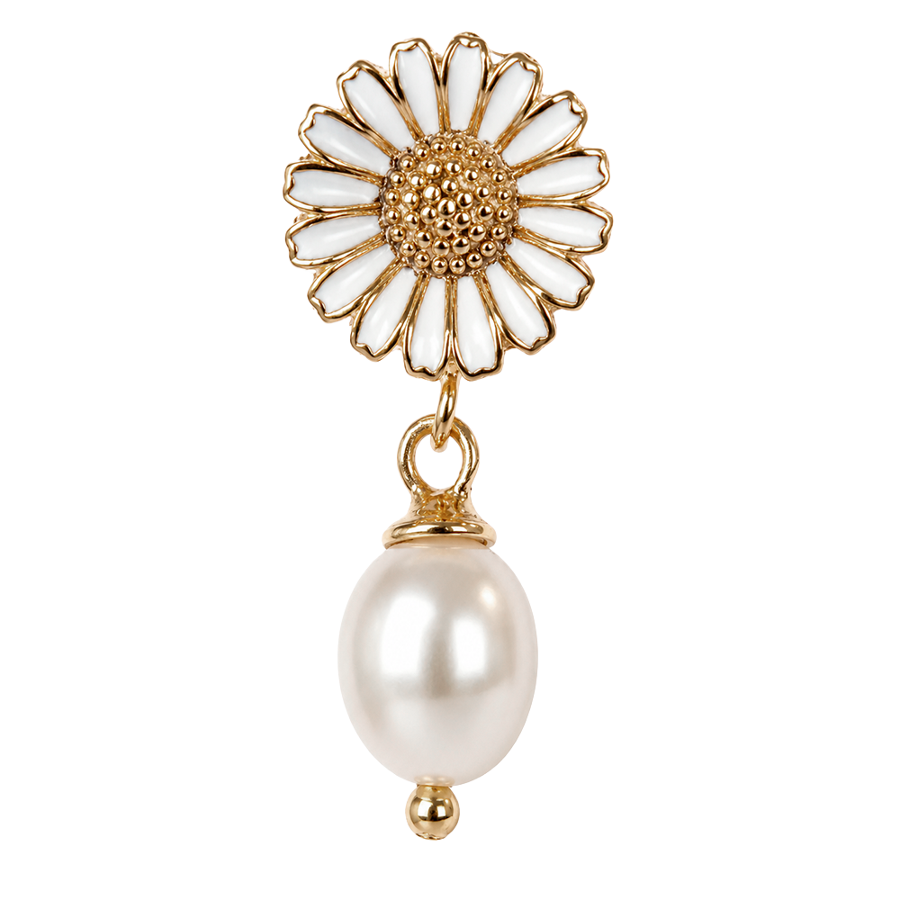 Christina Jewelry - Marguerite Pearl charm 6 mm, forgyldt sølv - Model: 630-G306