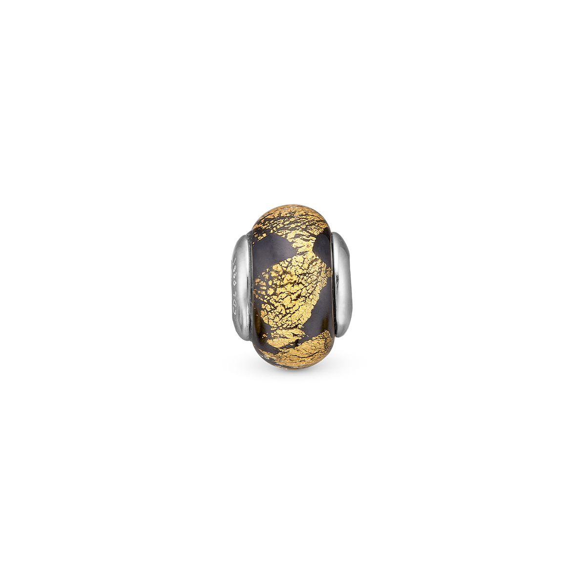 Christina Golden Black Globe charm i sølv – model 630-S156
